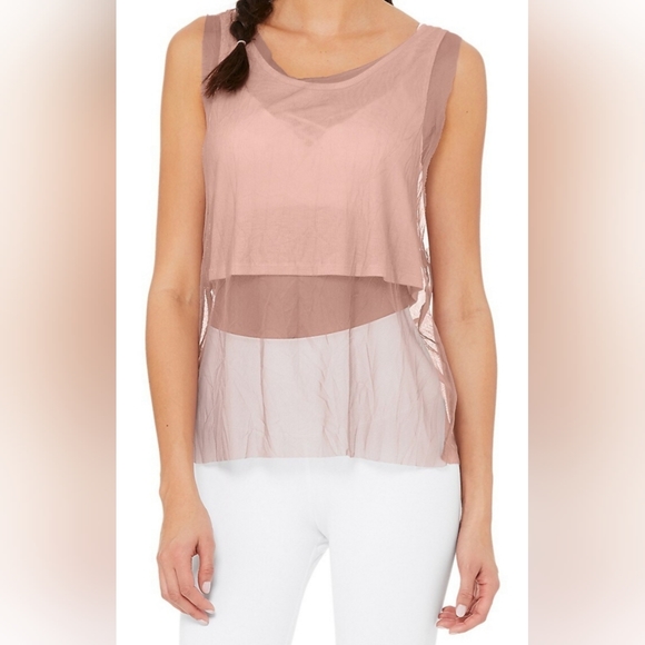 ALO Yoga Tops - Alo Yoga Layer-Up Mesh Tank